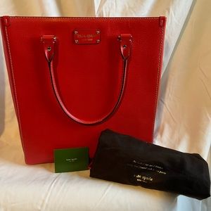 Red kate spade  leather structured purse